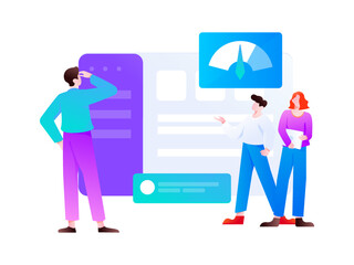 Business work character flat vector concept operation illustration
