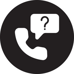 quiz call glyph icon