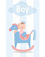 Baby shower invitations cards with babies boy ,cute design,poster,greeting,template,Vector illustrations