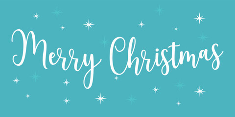 Merry christmas lettering. Vector illustration in flat style