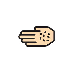 tobacco and hand outline icon. Elements of smoking activities illustration icon. Signs and symbols can be used for web, logo, mobile app, UI, UX