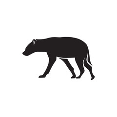 Hyena vector silhouette.