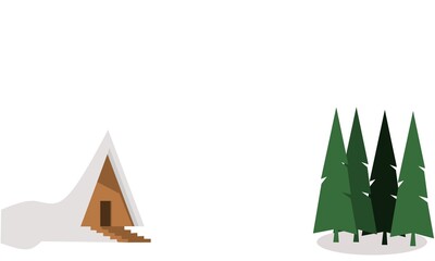 winter illustration, winter landscape for your design