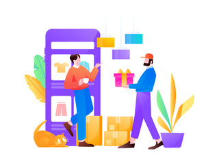 Fototapeta premium Business work character flat vector concept operation illustration 