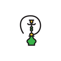 hookah outline icon. Elements of smoking activities illustration icon. Signs and symbols can be used for web, logo, mobile app, UI, UX