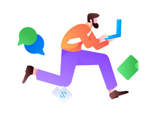 Business work character flat vector concept operation illustration
