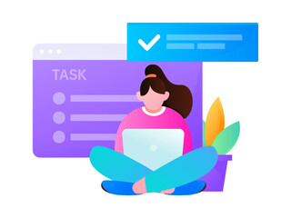 Business work character flat vector concept operation illustration
