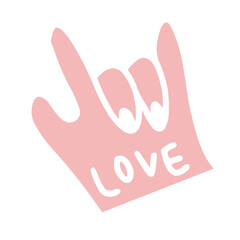 Valentine Doodle hand lover 