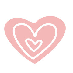 Valentine Doodle Heart 3 layers 