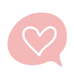 Valentine Doodle Heart bubble 