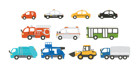 いろんな職業の車一覧 © モツ煮子