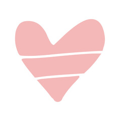 Fototapeta na wymiar Valentine Doodle Heart with line 