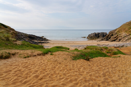 Low tide on Pobbles beach, Wales.