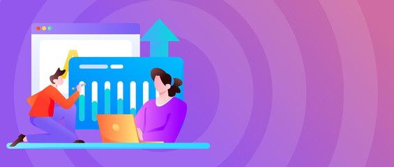 Obraz premium Business work character flat vector concept operation illustration 