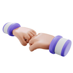 3d Hand Fist Bump