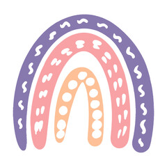 Cute Rainbow Hand Drawn decorative element