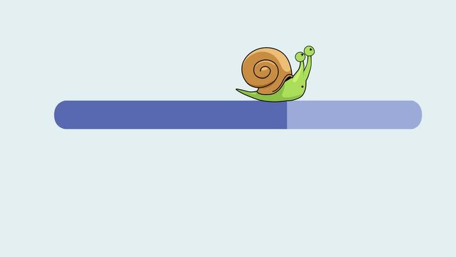 The loading bar with a snail