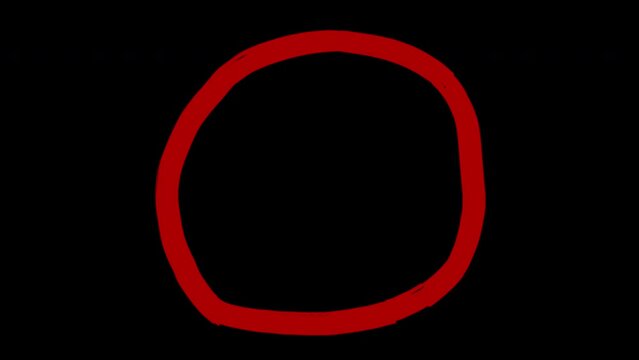 Animated doodle lines of a pen, pencil, or felt-tip pen outline a circle, square, shading, underline, arrow, turn arrow, rectangle. Ten elements with a transparent background (alpha channel)