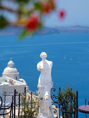 Decorative sculpture of a woman Santorini, Greece