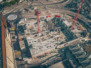 Chantier vue de drone