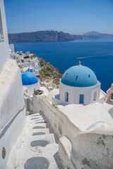 Beautiful Landscape Panorama view of Santorini Greece