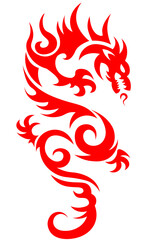 tattoo, symbol, isolated, art, vector, design, traditional, dragon, animal, sign, illustration, culture, monster, black, asian, decoration, fantasy, graphic, icon, background, ancient, japanese, chine