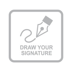 Draw your signature icon isolated on white background vector illustration.
