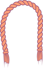 Obraz premium Rope line ornament vector