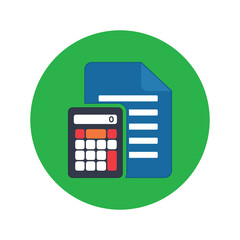 Accounting, Bookkeeping design icon vector flat isolated illustration