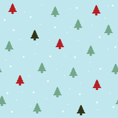 Fototapeta premium Christmas tree seamless pattern.