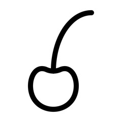 Cherry outline icon. Editable stroke. Vector graphics