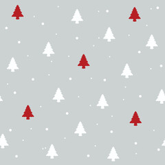 Fototapeta premium Christmas tree seamless pattern.