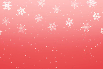 背景素材_雪の結晶_ピンク