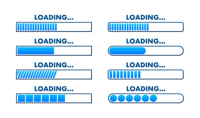 loading bar progress icon. System software update. Vector stock illustration