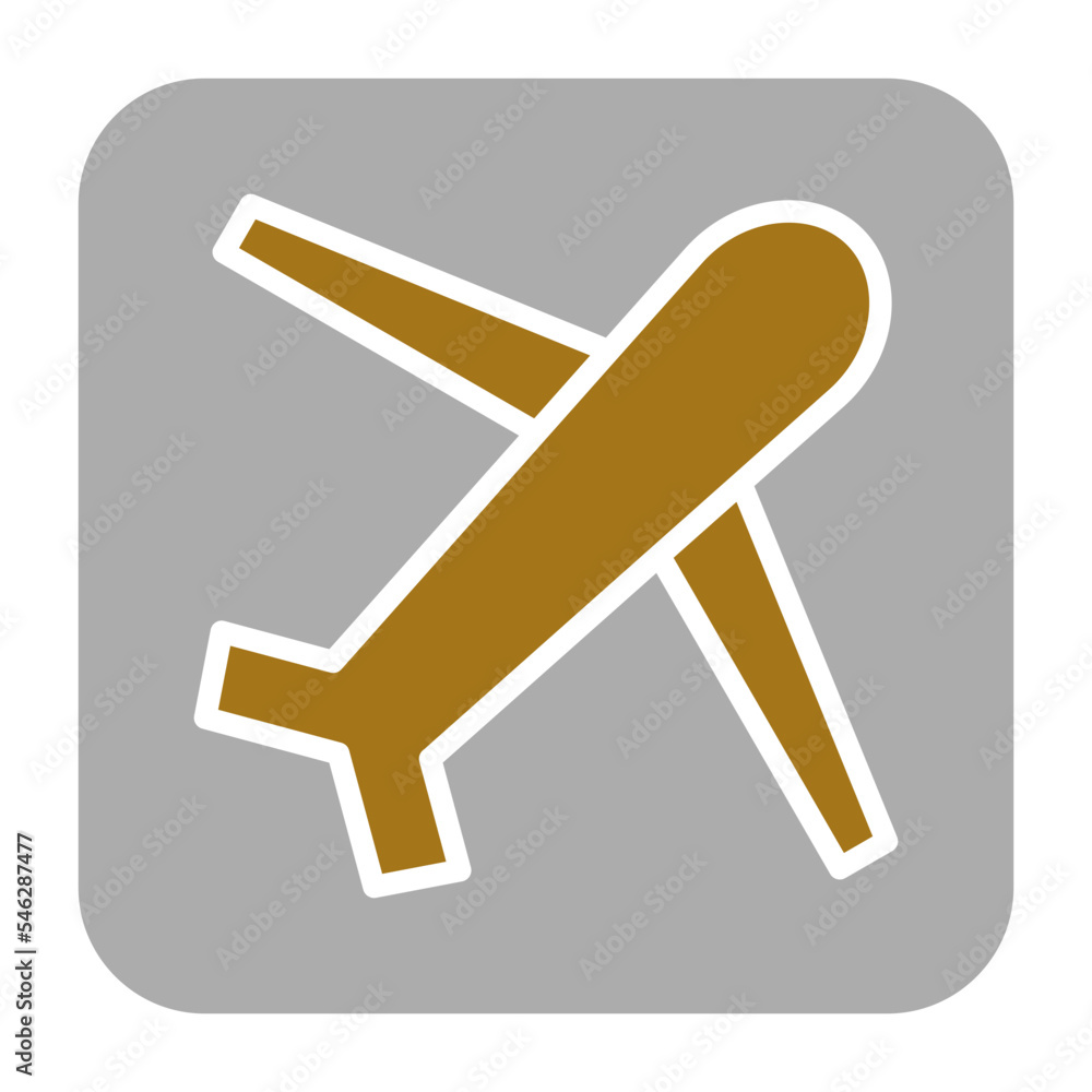 Sticker airport icon style