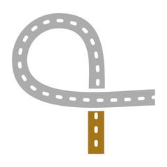 Fototapeta premium Road Ramps Icon Style