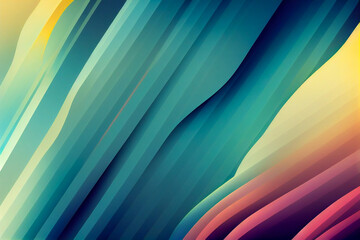 abstract colorful background with lines, Generative AI Illustration