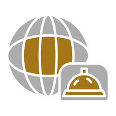 Fototapeta premium Global Cuisine Icon Style