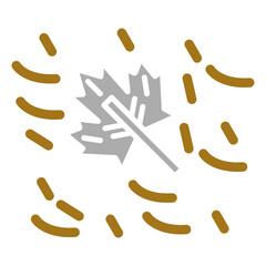 Leaves Falling Icon Style