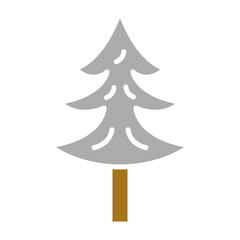 Fototapeta premium Pine Tree Icon Style