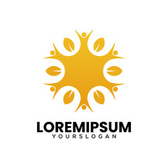 people community logo design template