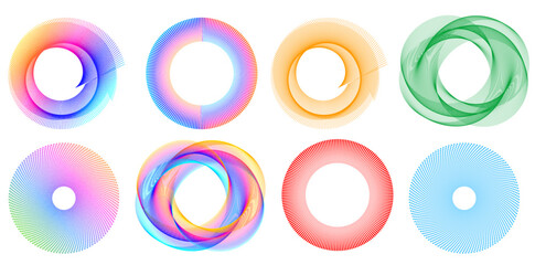 Set Design elements symbol Editable halftone frame dot circle pattern on white background. Vector illustration eps 10 frame with black random dots. Round border Icon using halftone circle dots text
