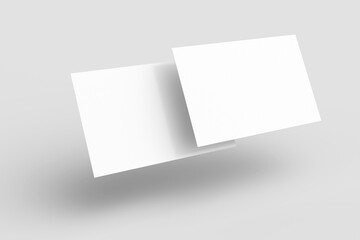 blank white business cards mock up. 3d render
