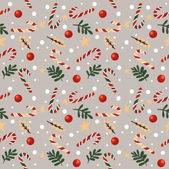 seamless pattern with christmas balls