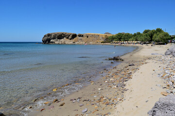 sandy beach in the summer