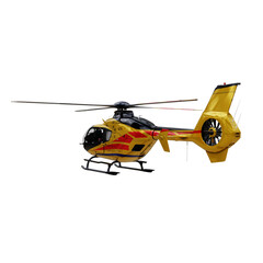 yellow helicopter isolated