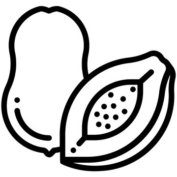 recommend clip art: papaya fruit icon