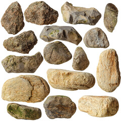 several isolated stones.
