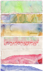 Watercolour paper strips pack