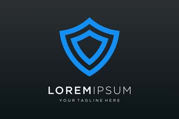 Creative Shield logo and icons set. Vector logo design template.